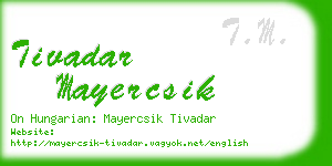 tivadar mayercsik business card